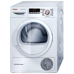 Bosch WTW85260GB Heat Pump Condenser Tumble Dryer, 8kg Load, A++ Energy Rating, White